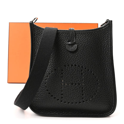 Hermes Taurillon Clemence Evelyne TPM Black 11 of 11