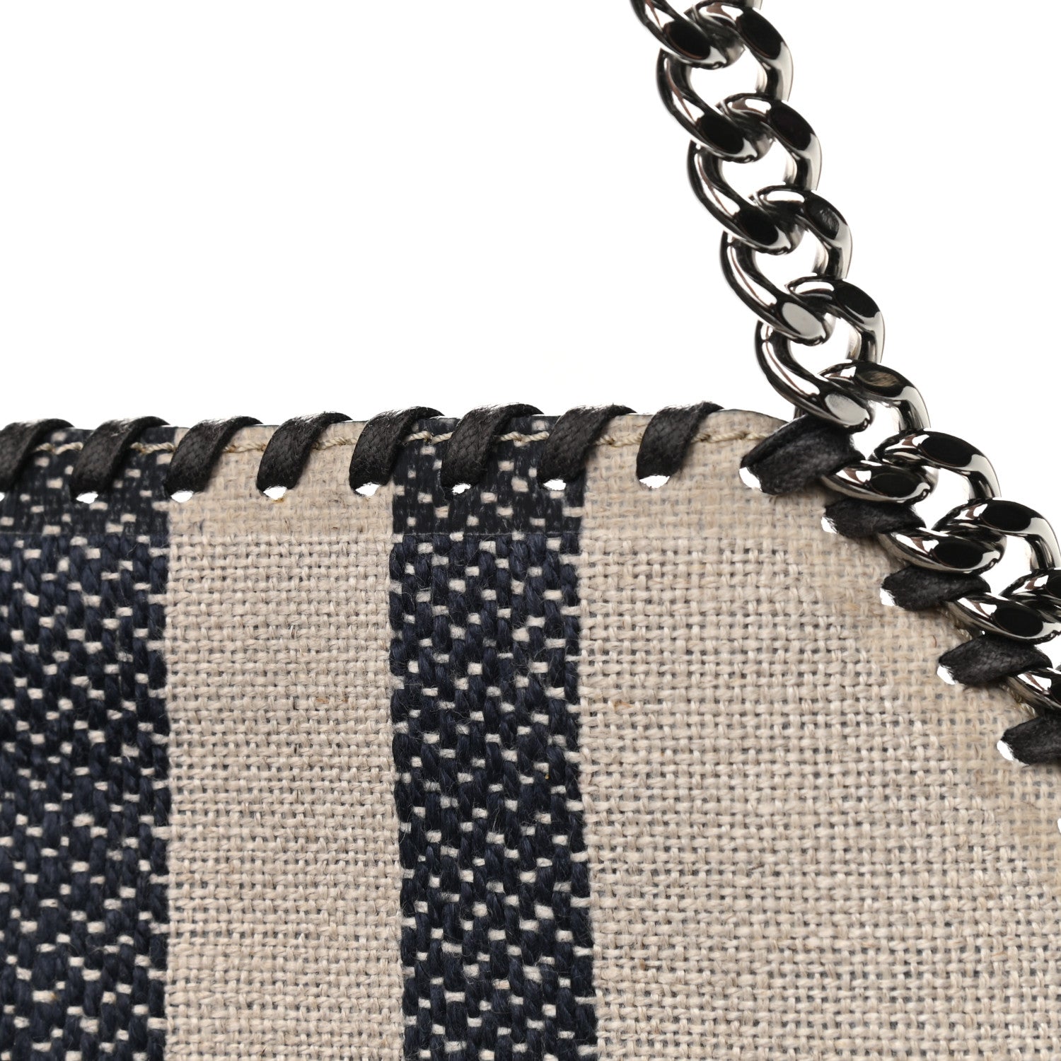Stella McCartney Canvas Striped Falabella Reversible Tote Navy 15 of 15