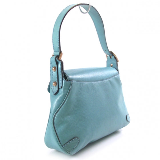 Leather Horsebit Flap Blue