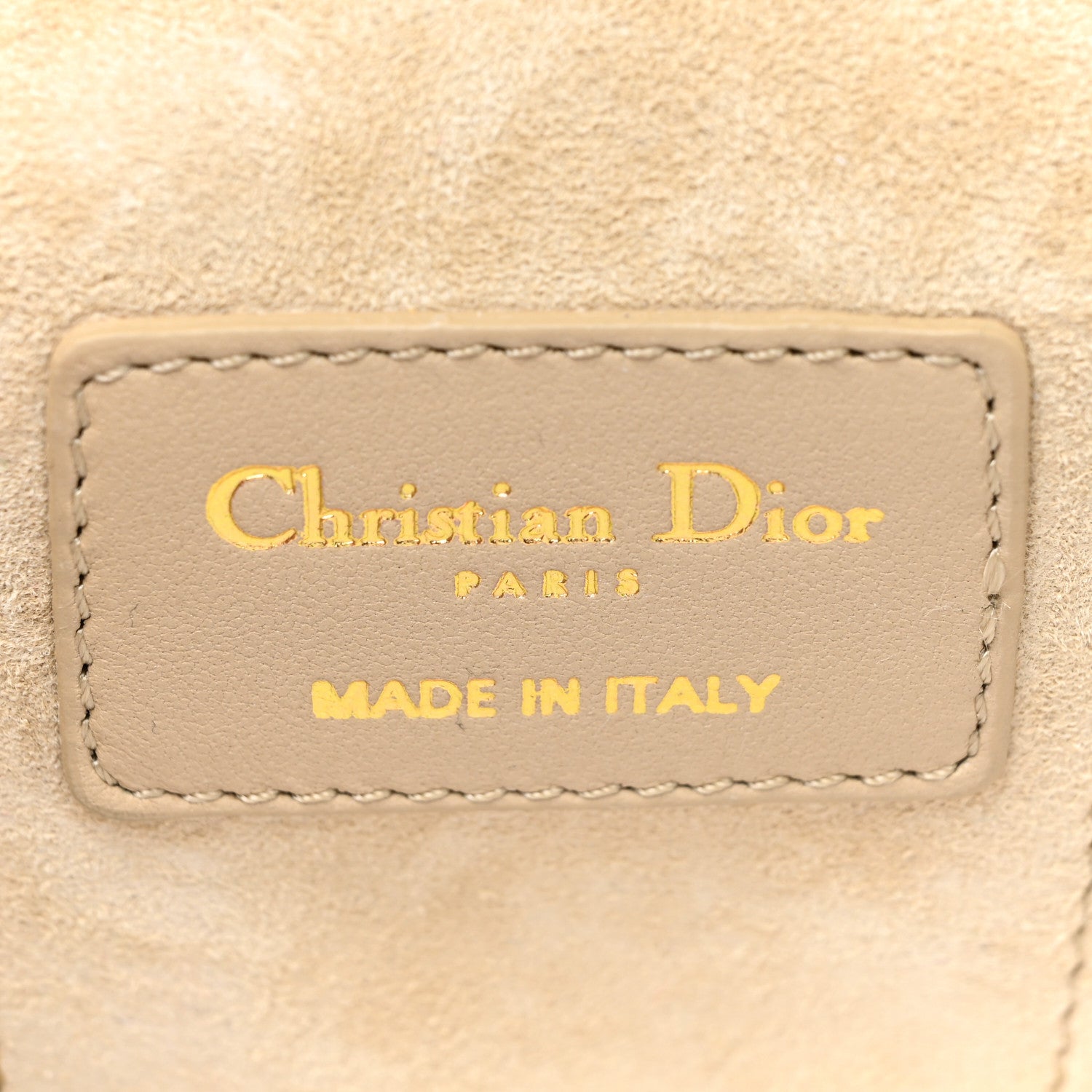Christian Dior Lambskin Cannage Micro Lady Dior Vanity Case Beige 6 of 12