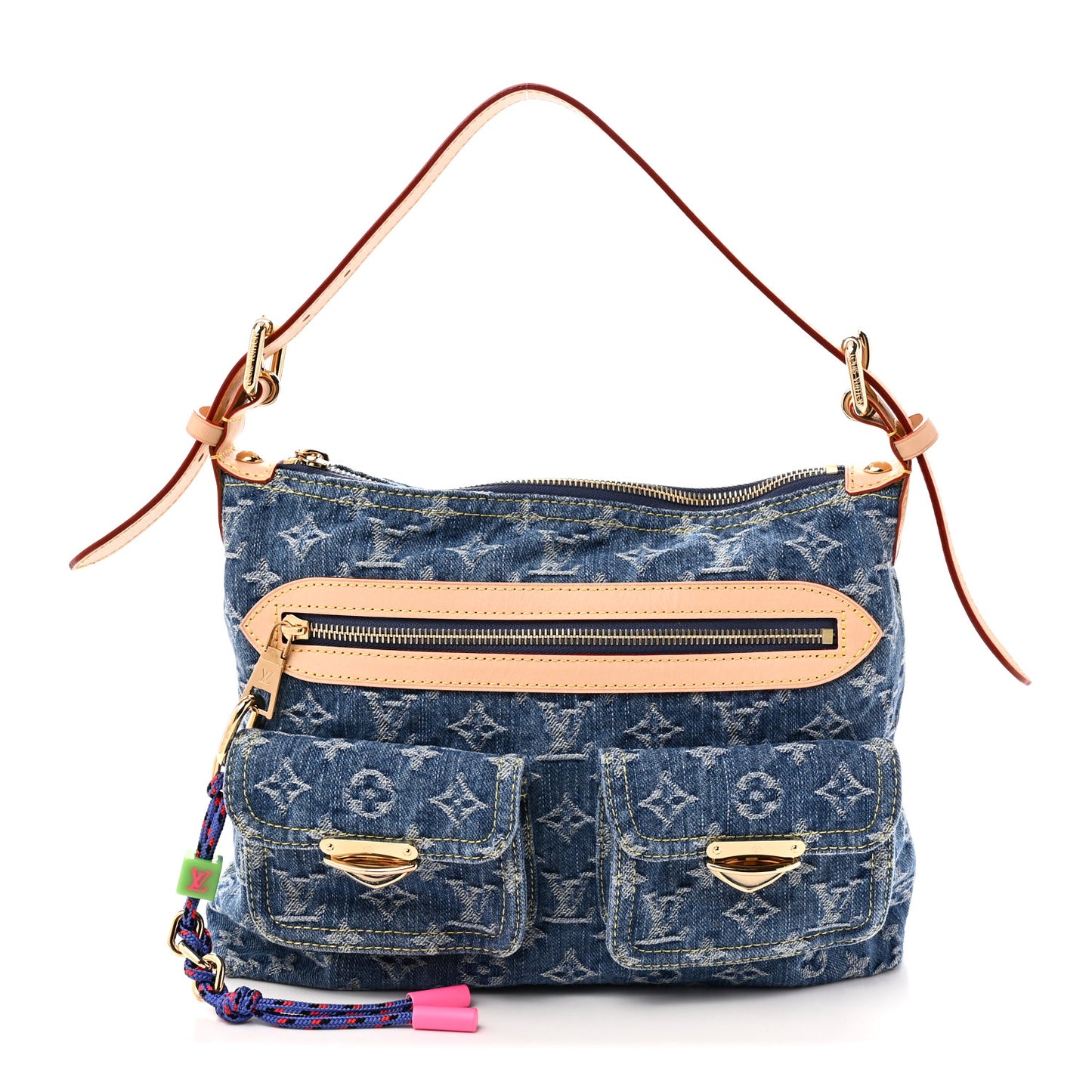 Monogram Denim Baggy PM  Blue