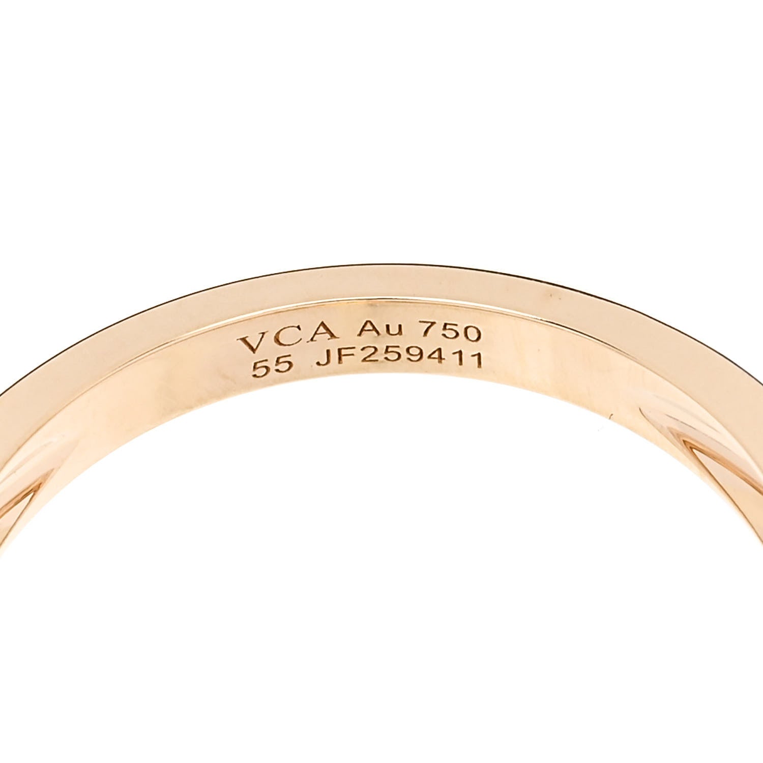 Van Cleef & Arpels 18K Yellow Gold Guilloche Vintage Alhambra Ring 55 7.25 4 of 5