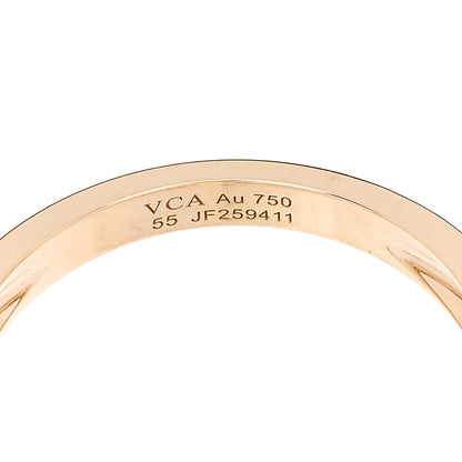 Van Cleef & Arpels 18K Yellow Gold Guilloche Vintage Alhambra Ring 55 7.25 4 of 5