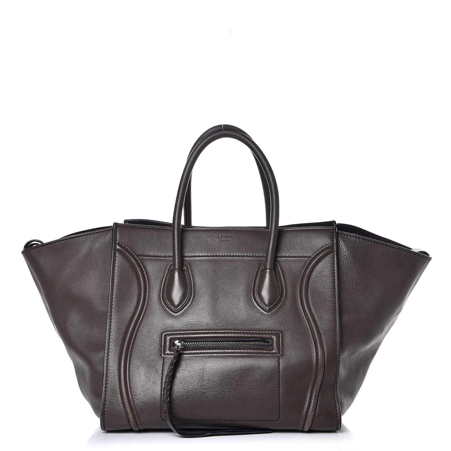 Celine Supple Calfskin Medium Phantom Luggage Anthracite 1 of 18