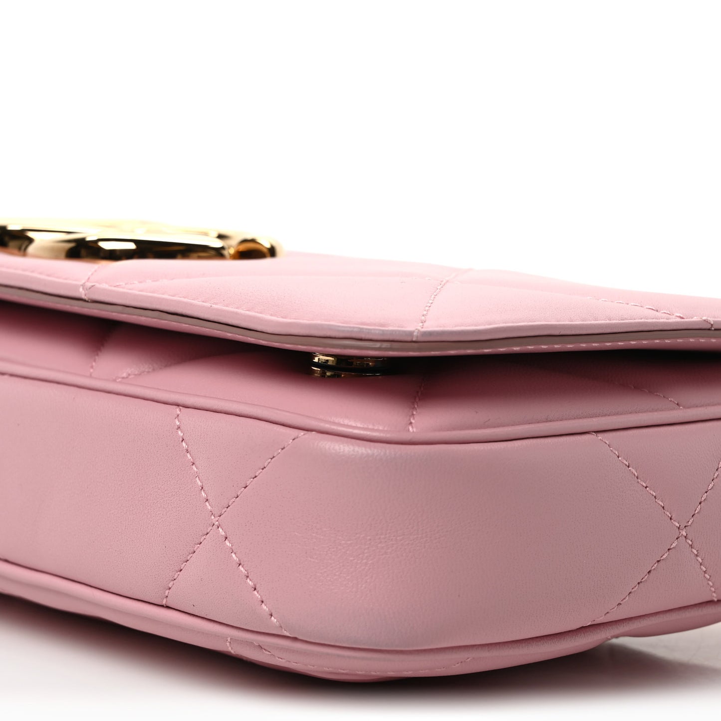 Nappa Quilted 3.5 Medium Chain Bag Pink