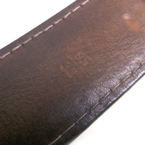 Louis Vuitton Leather Jeans Belt Black w Silver Buckle 6 of 8