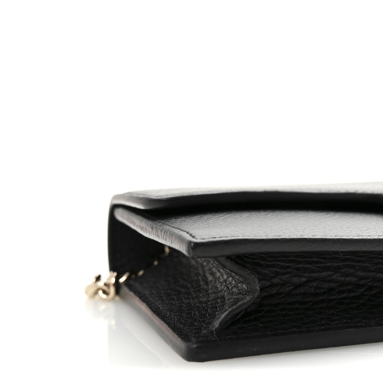 Gucci Dollar Calfskin Interlocking G Chain Wallet Black 8 of 9
