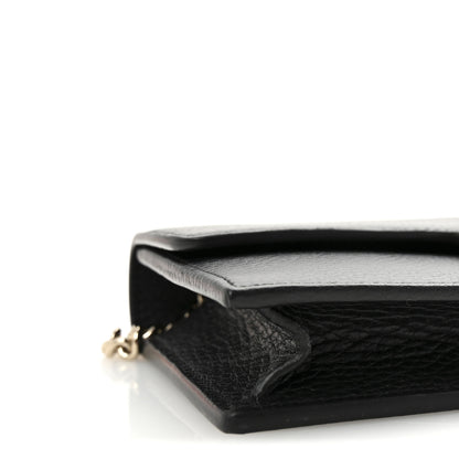 Gucci Dollar Calfskin Interlocking G Chain Wallet Black 8 of 9