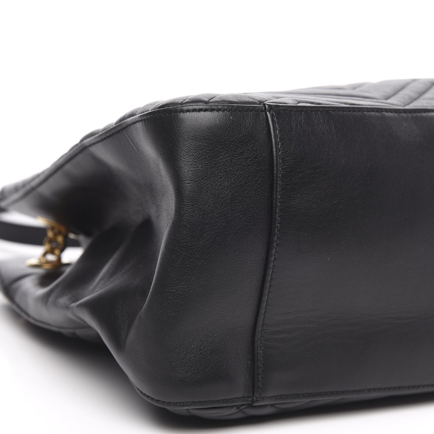 Gucci Calfskin Matelasse Medium GG Marmont Shoulder Tote Bag Black 8 of 15