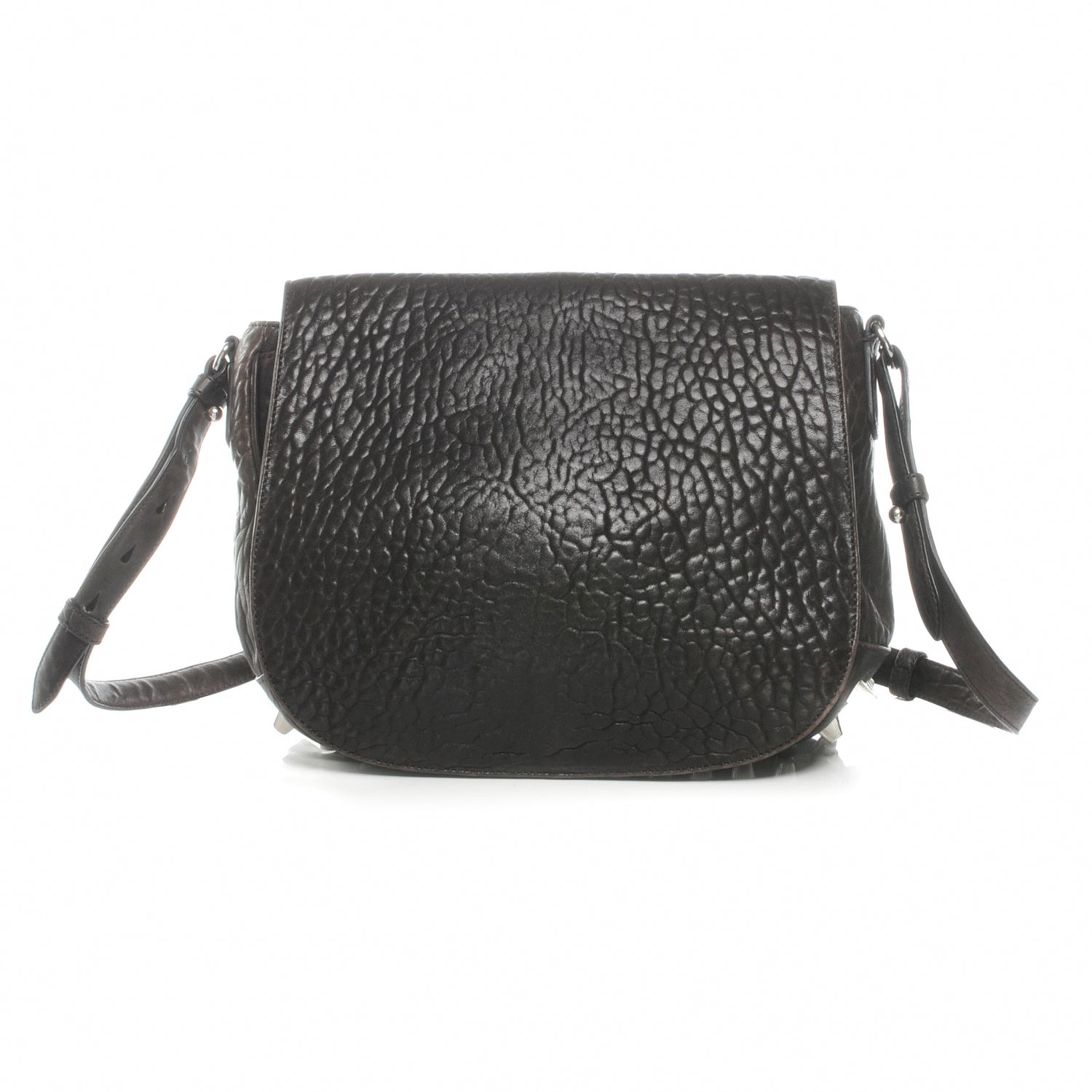Alexander Wang Textured Lambskin Lia Sling Messenger Bag Grey 1 of 7
