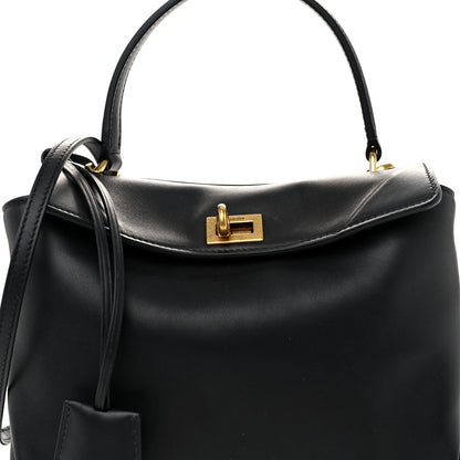 Balenciaga Natural Smooth Calfskin Mini Rodeo Top Handle Handbag Black 8 of 12