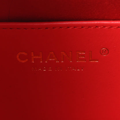 Chanel Caviar Quilted Mini Chanel 25 Handbag Red 6 of 11
