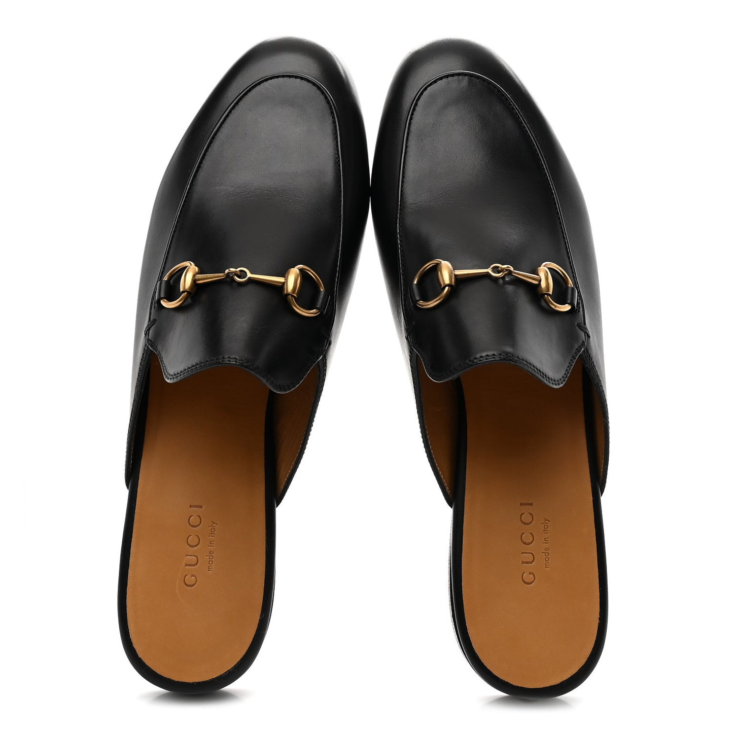 Calfskin Womens Princetown Slippers 38.5 Black