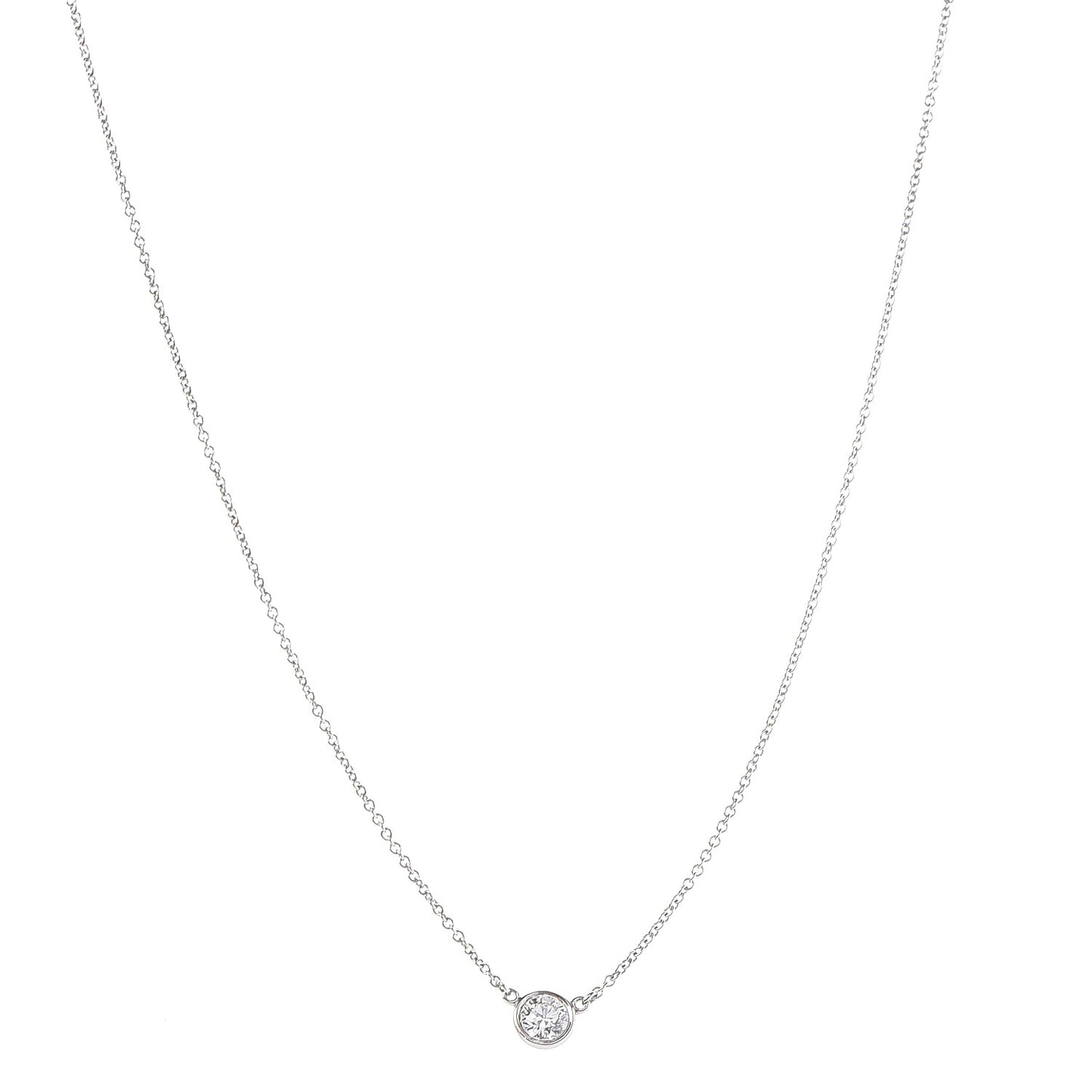 Platinum Diamond .29ct Elsa Peretti Diamonds by the Yard Pendant Necklace