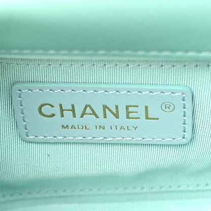 Chanel Calfskin Quilted Top Handle Flap Light Blue 6 of 10