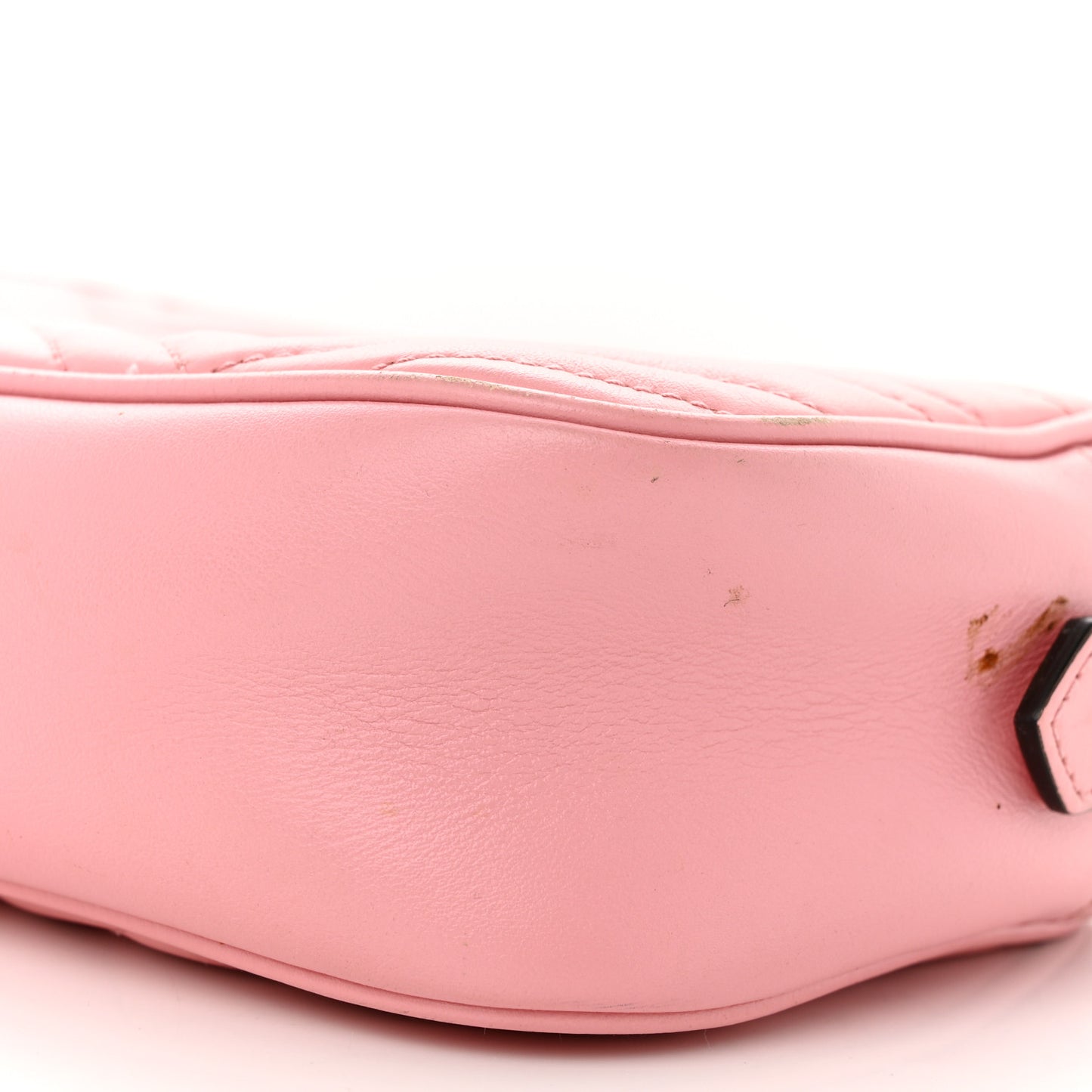 Calfskin Matelasse Small GG Marmont Chain Shoulder Bag Wild Rose