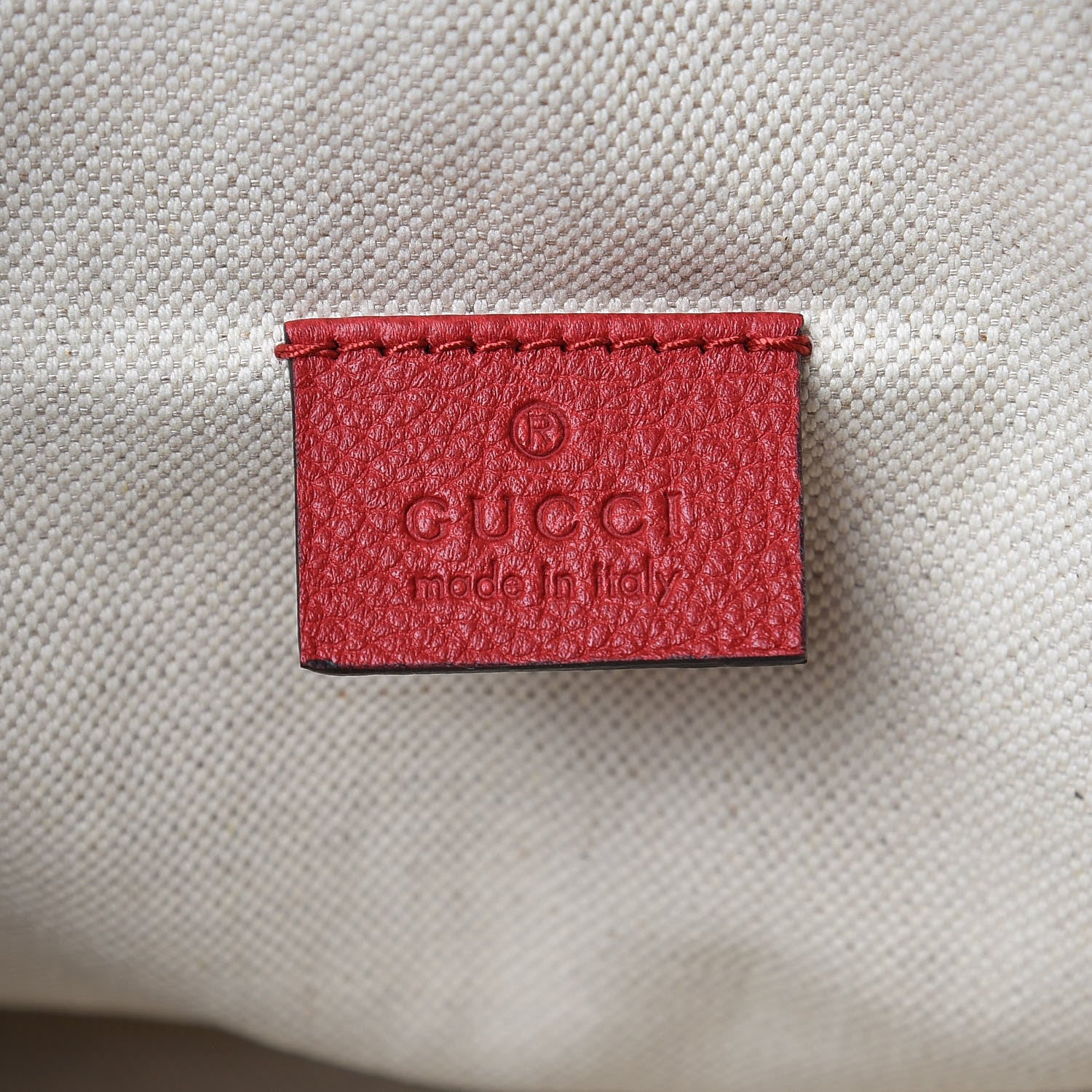 Gucci Grained Calfskin Logo Belt Bag Hibiscus Red 6 of 9