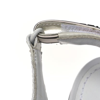 Louis Vuitton Lambskin Patent Calfskin Archlight Slingback Pumps 39 White Black 11 of 13