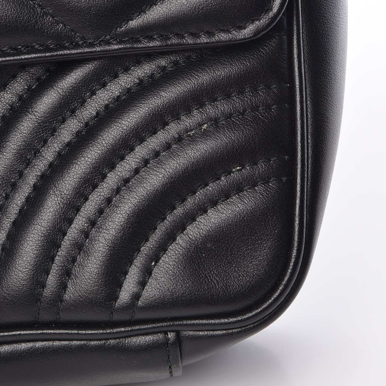Gucci Calfskin Matelasse Mini GG Marmont Shoulder Bag Black 10 of 10