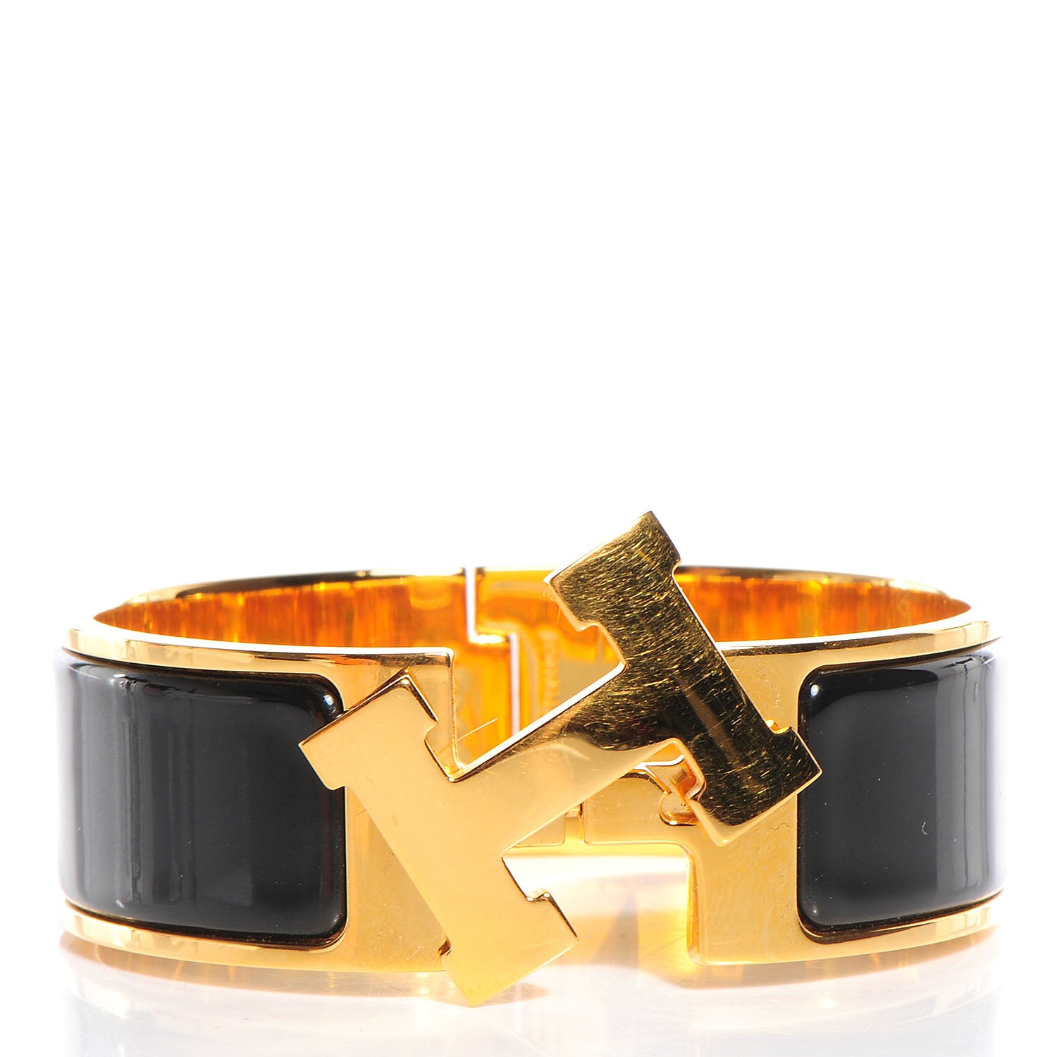 Hermes Enamel Wide Clic Clac H Bracelet PM Black 4 of 7