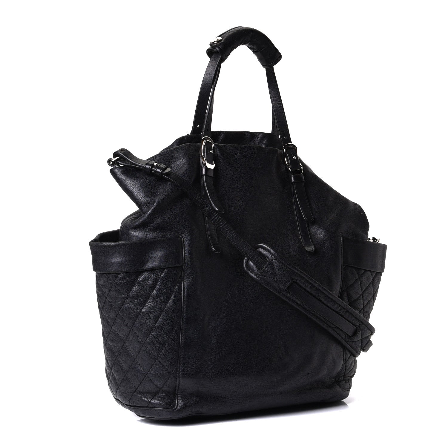 Jimmy Choo Lambskin Chain Embellished Blare Tote Black 3 of 12