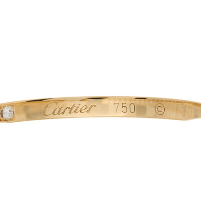 Cartier 18K Yellow Gold Diamond LM Inside Out Hoop Earrings 4 of 5
