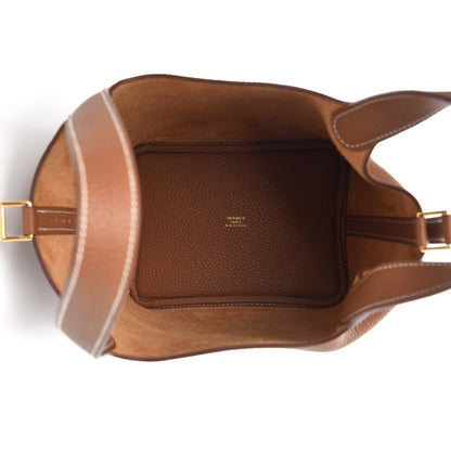 Hermes Taurillon Clemence Picotin Lock 18 PM Gold 5 of 9