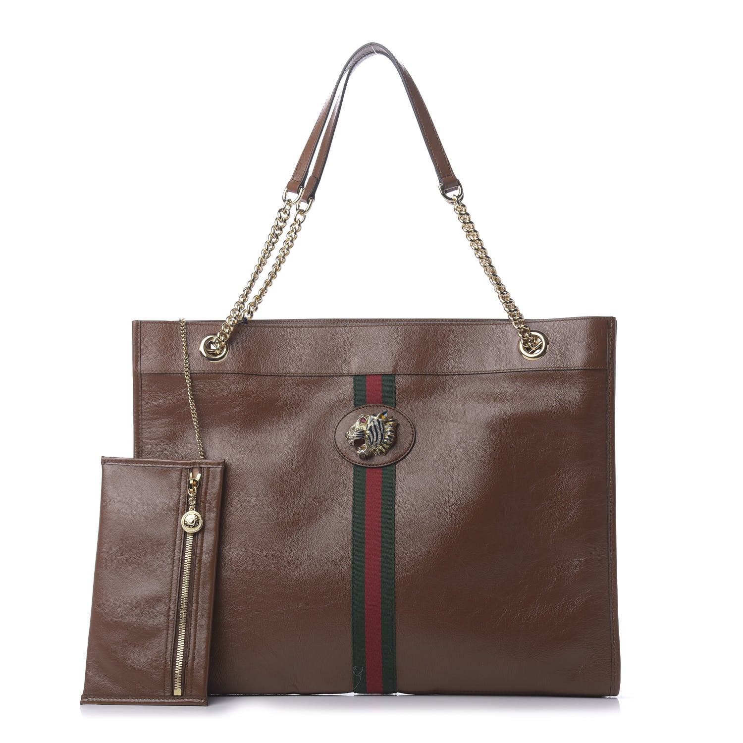 Gucci Calfskin Large Rajah Chain Tote Cuir 1 of 10