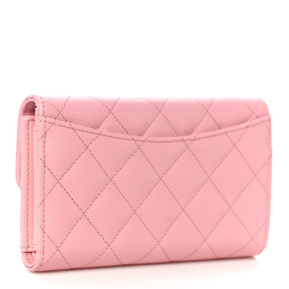 Chanel Caviar Quilted Medium Flap Wallet Pink 3 of 11
