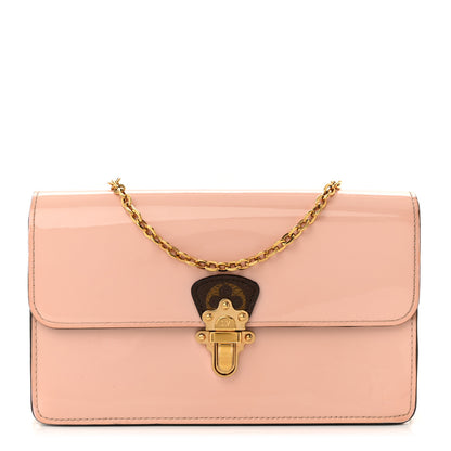 Louis Vuitton Patent Calfskin Monogram Cherrywood Chain Wallet Rose Ballerine 1 of 11