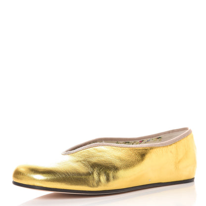 Gucci Metallic Nappa Patent Hannelore Detachable Platform Sandals 38.5 Gold 9 of 14