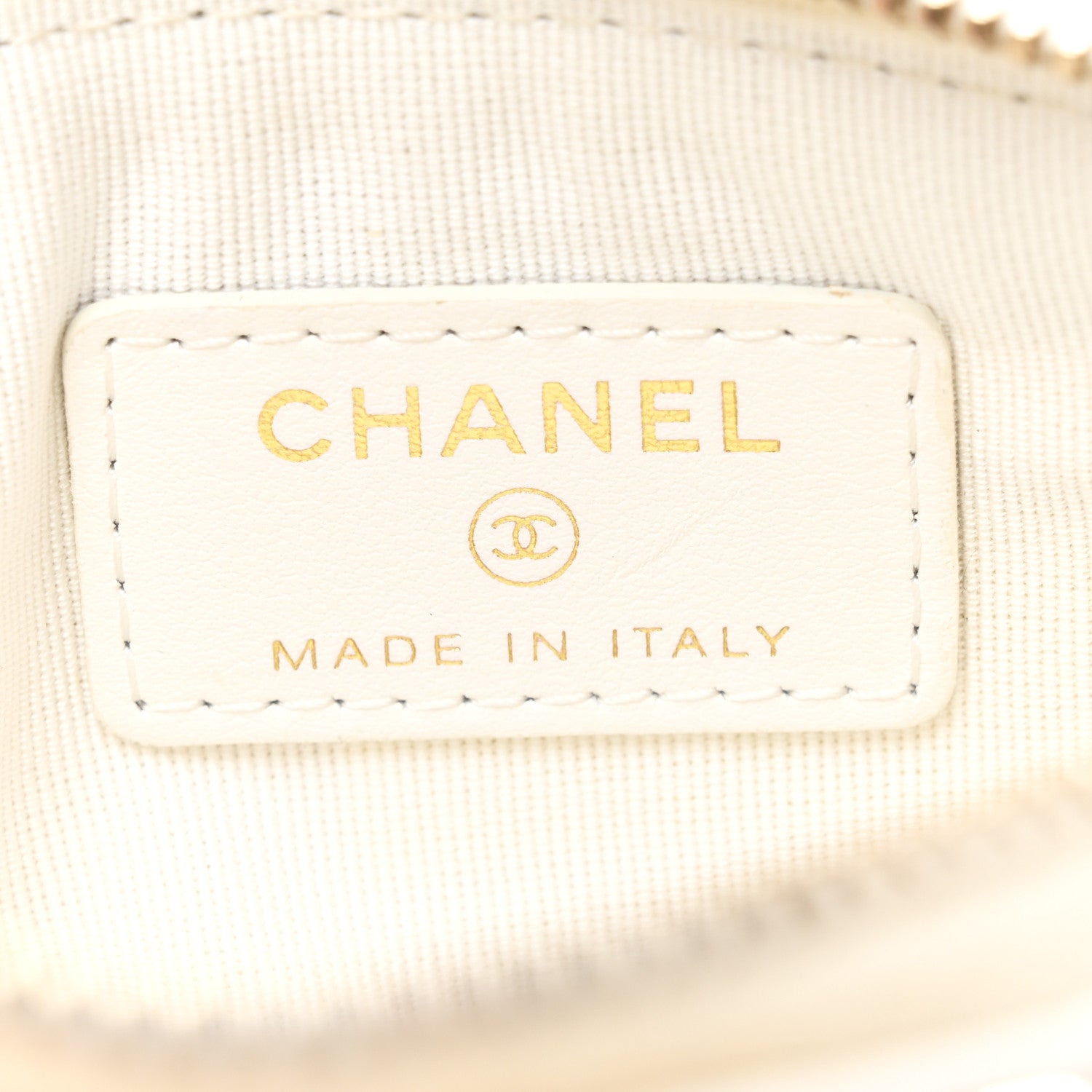 Chanel Caviar Quilted Zipped Boy Pouch White 6 of 8