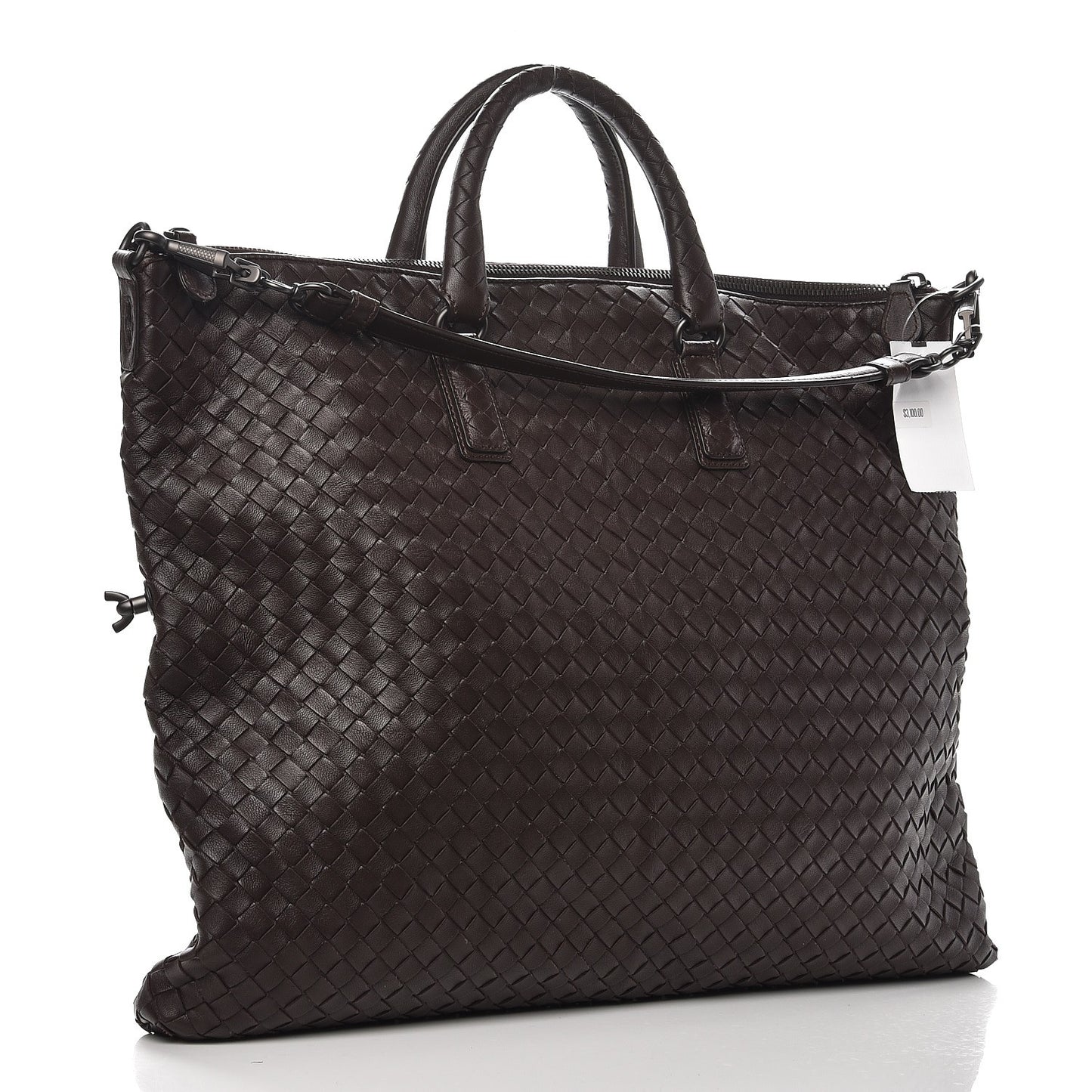 Nappa Intrecciato Medium Convertible Tote Ebano