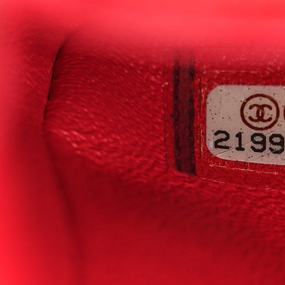 Chanel Lambskin Quilted Mini Square Flap Red 7 of 9