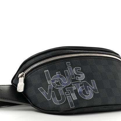 Louis Vuitton Damier Graphite Logo Campus BumBag Grey 9 of 11