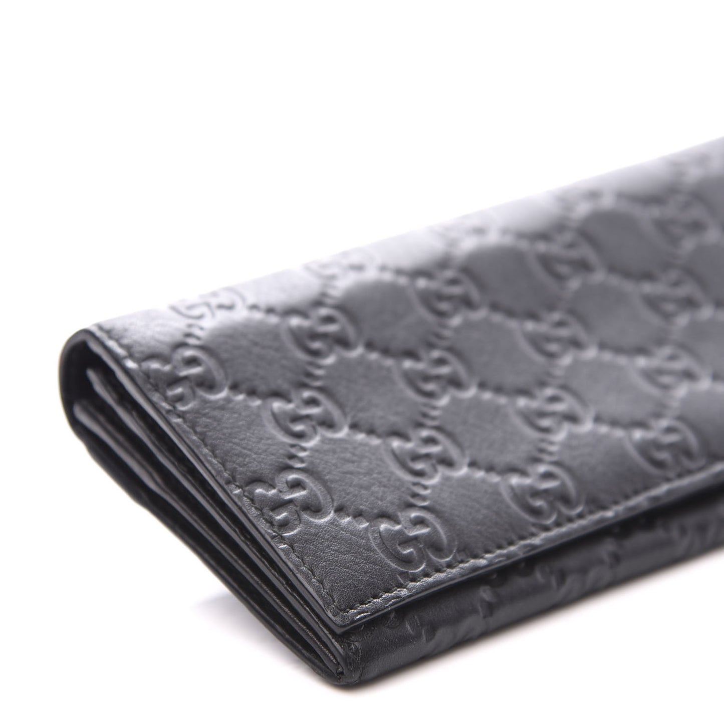Guccissima Continental Flap Wallet Black
