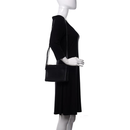 Celine Lambskin Small Trio Crossbody Bag Black 2 of 10