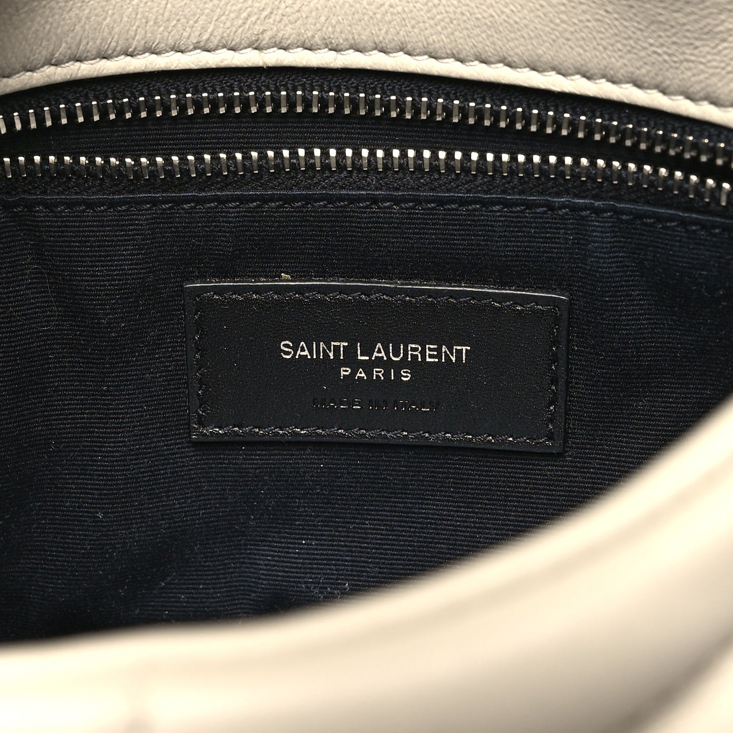 Lambskin Quilted Toy Loulou Puffer Monogram Chain Satchel Crema Soft