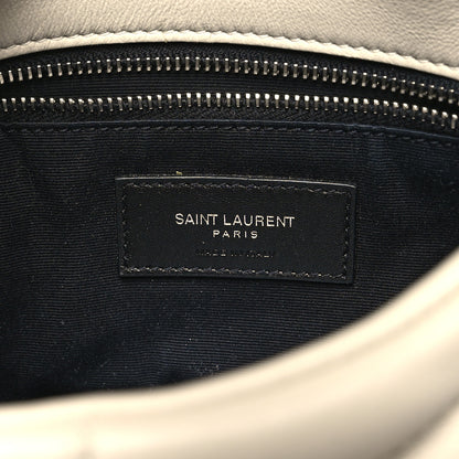Saint Laurent Lambskin Quilted Toy Loulou Puffer Monogram Chain Satchel Crema Soft 6 of 12