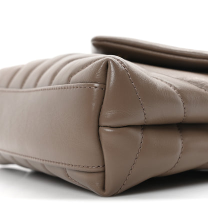 Saint Laurent Calfskin Y Quilted Monogram Toy Loulou Crossbody Bag Taupe 10 of 10