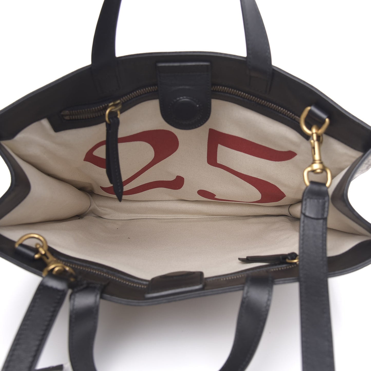 GG Supreme Monogram L'Aveugle Par Amour Print Vertical Tote Black