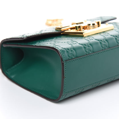 Gucci Guccissima Small Padlock Shoulder Bag Emerald 8 of 11
