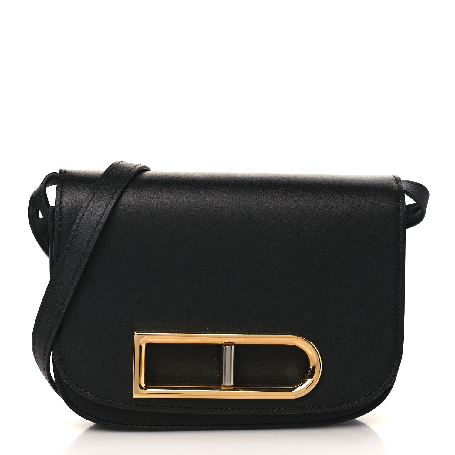 Delvaux Olen Calfskin Small Lingot Crossbody Black 1 of 8