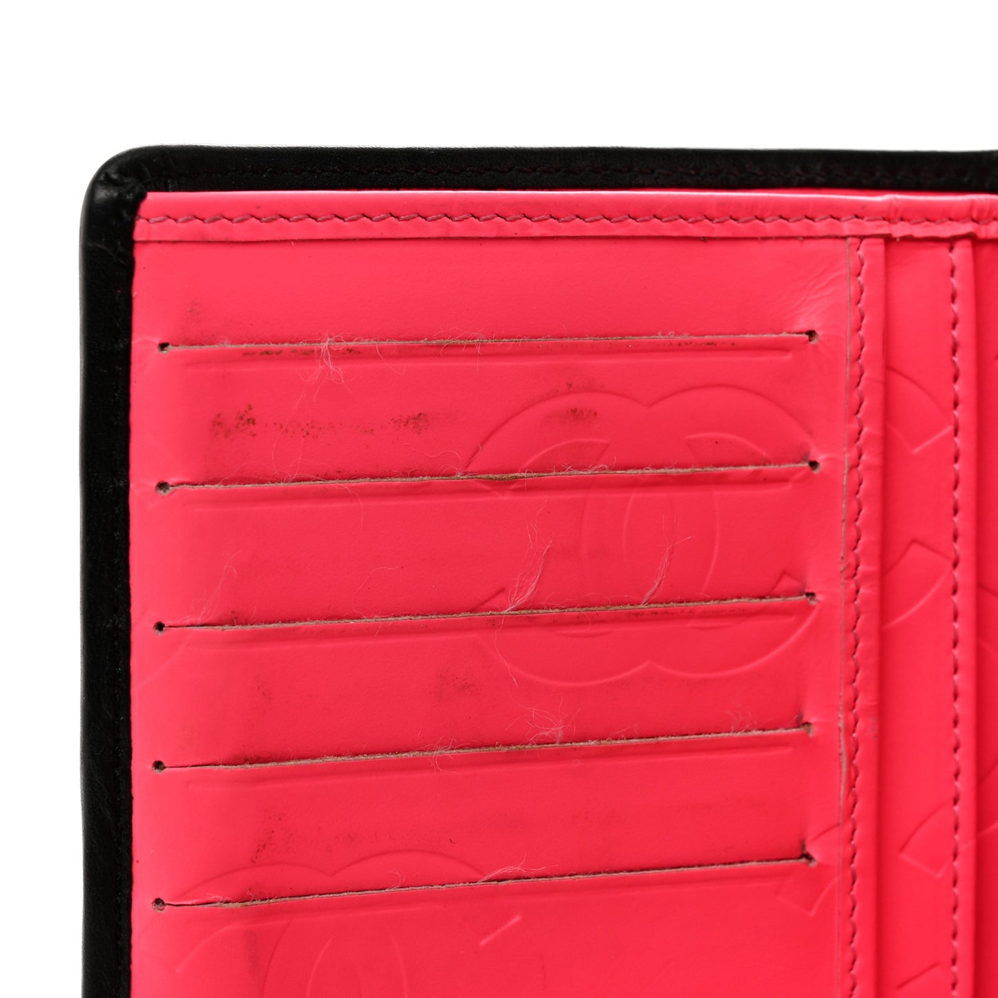 Calfskin Cambon Zipped Pocket Wallet Black