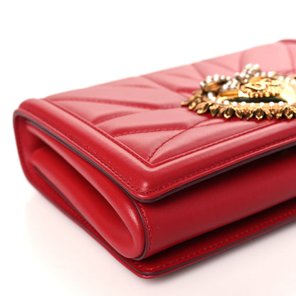 Dolce & Gabbana Calfskin Medium Devotion Crossbody Bag Red 7 of 8