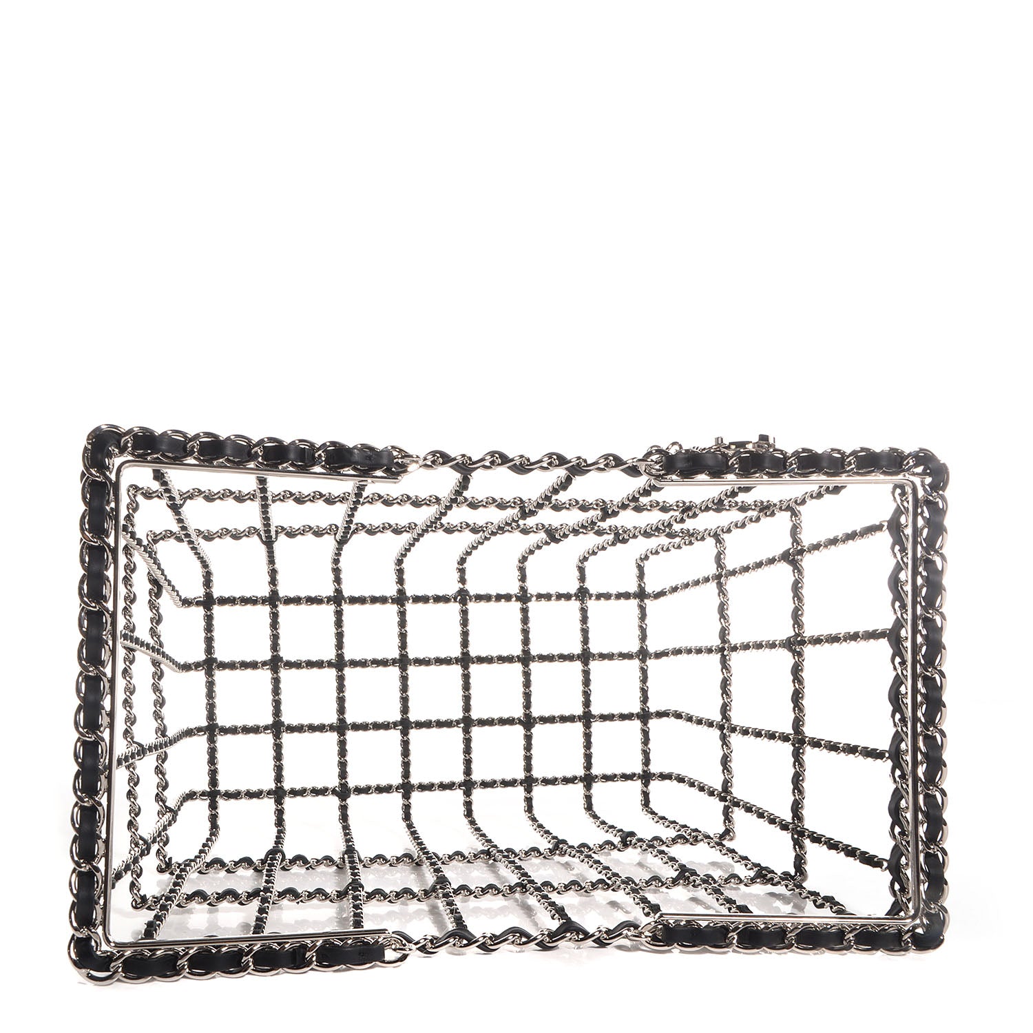 Chanel Brass Calfskin Grocery By Shopping Basket Silver 5 of 6