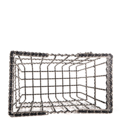 Chanel Brass Calfskin Grocery By Shopping Basket Silver 5 of 6