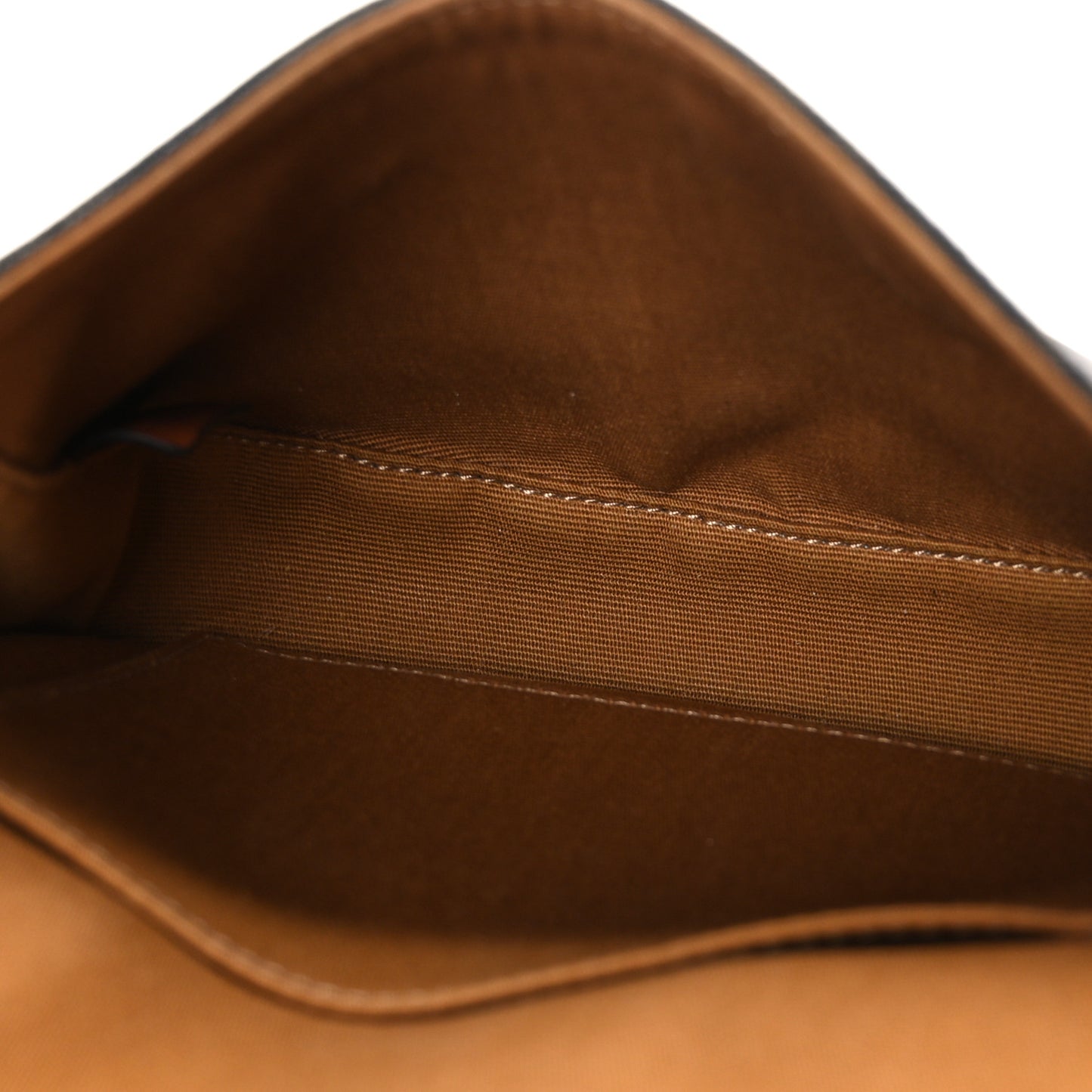 Canvas Calfskin Triomphe Mini Besace Tan