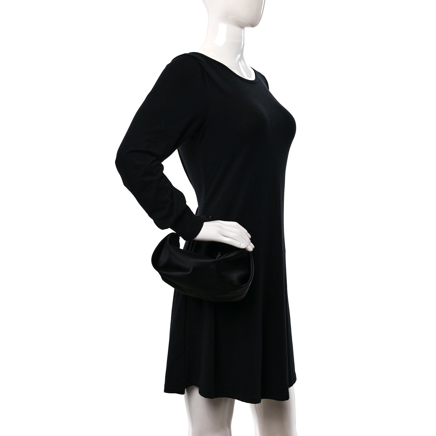 Alexander Wang Satin Mini Scrunchie Bag Black 2 of 11