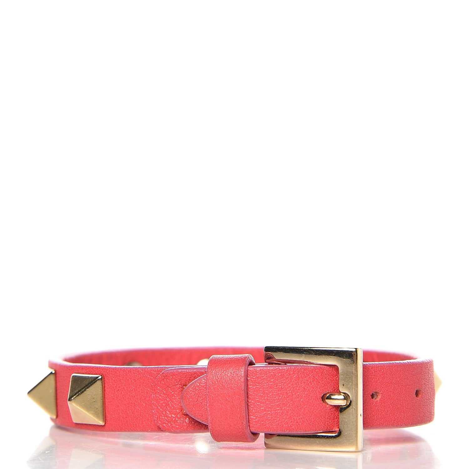 Valentino Garavani Vitello Rockstud Bracelet Fuchsia 3 of 6